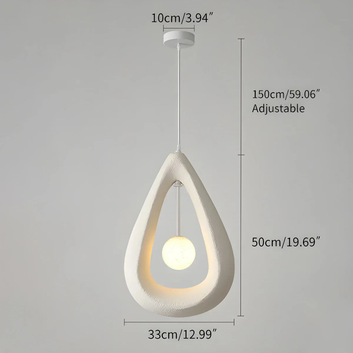 flairel Contemporary Creative Teardrop Orb Pendant Light