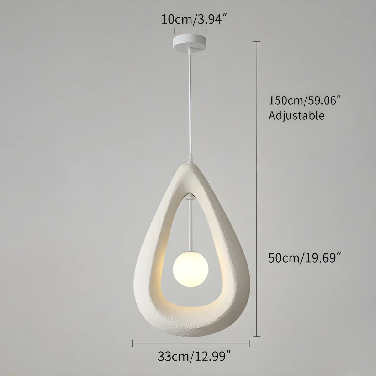 flairel Contemporary Creative Teardrop Orb Pendant Light