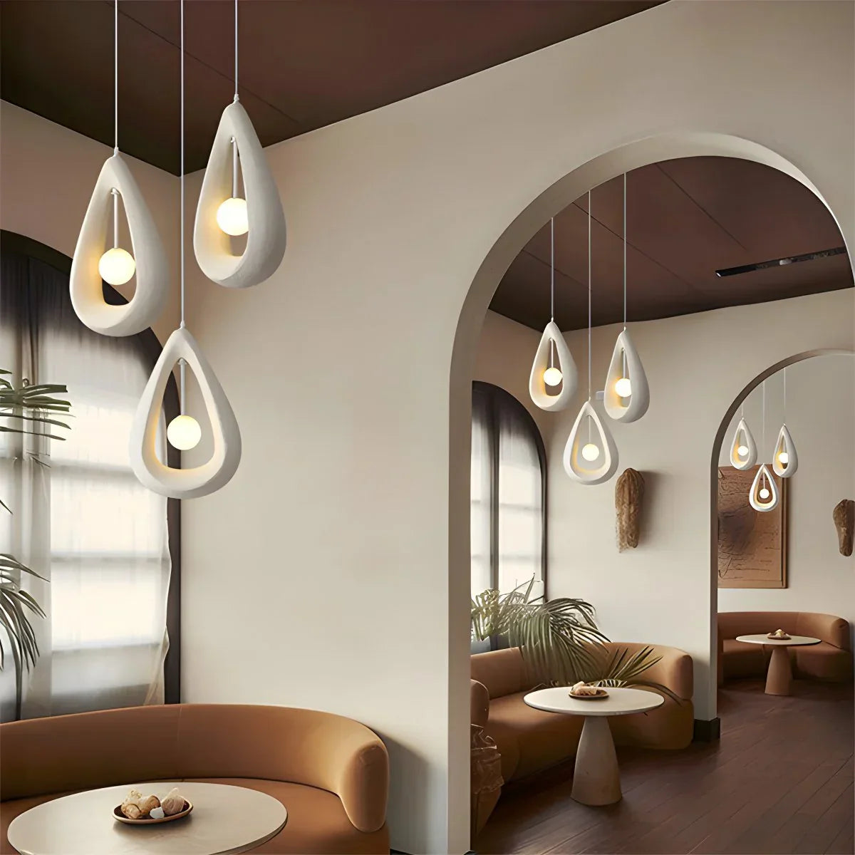 flairel Contemporary Creative Teardrop Orb Pendant Light