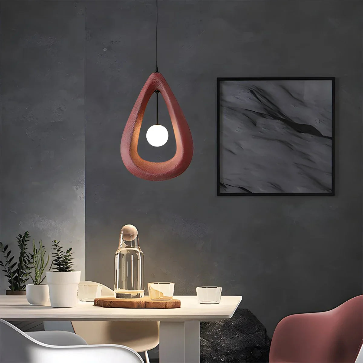 flairel Contemporary Creative Teardrop Orb Pendant Light