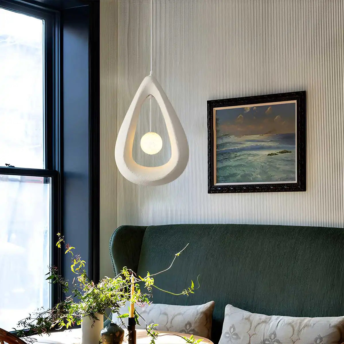 flairel Contemporary Creative Teardrop Orb Pendant Light