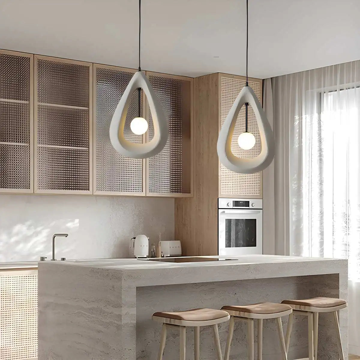 flairel Contemporary Creative Teardrop Orb Pendant Light