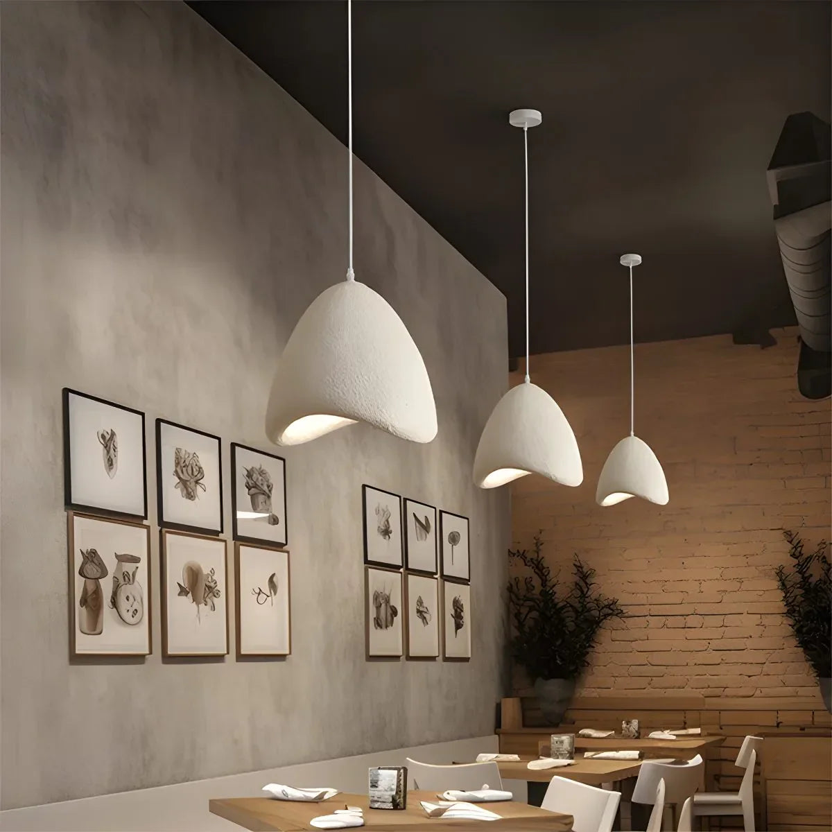 flairel Japanese Style Bird's Nest Shape Pendant Light