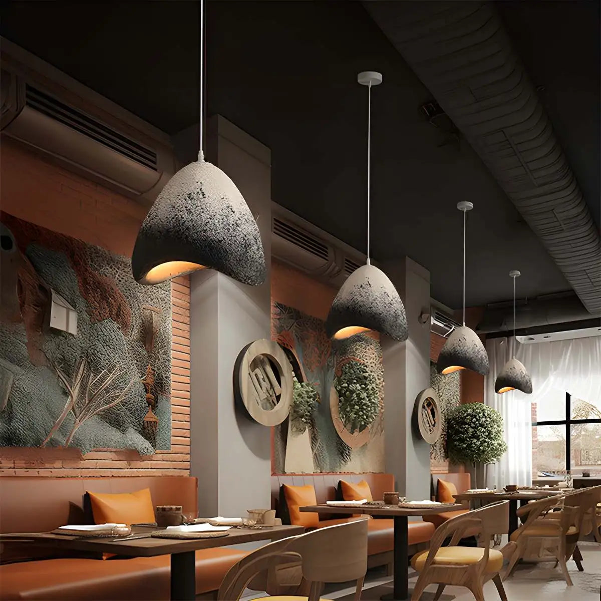 flairel Japanese Style Bird's Nest Shape Pendant Light