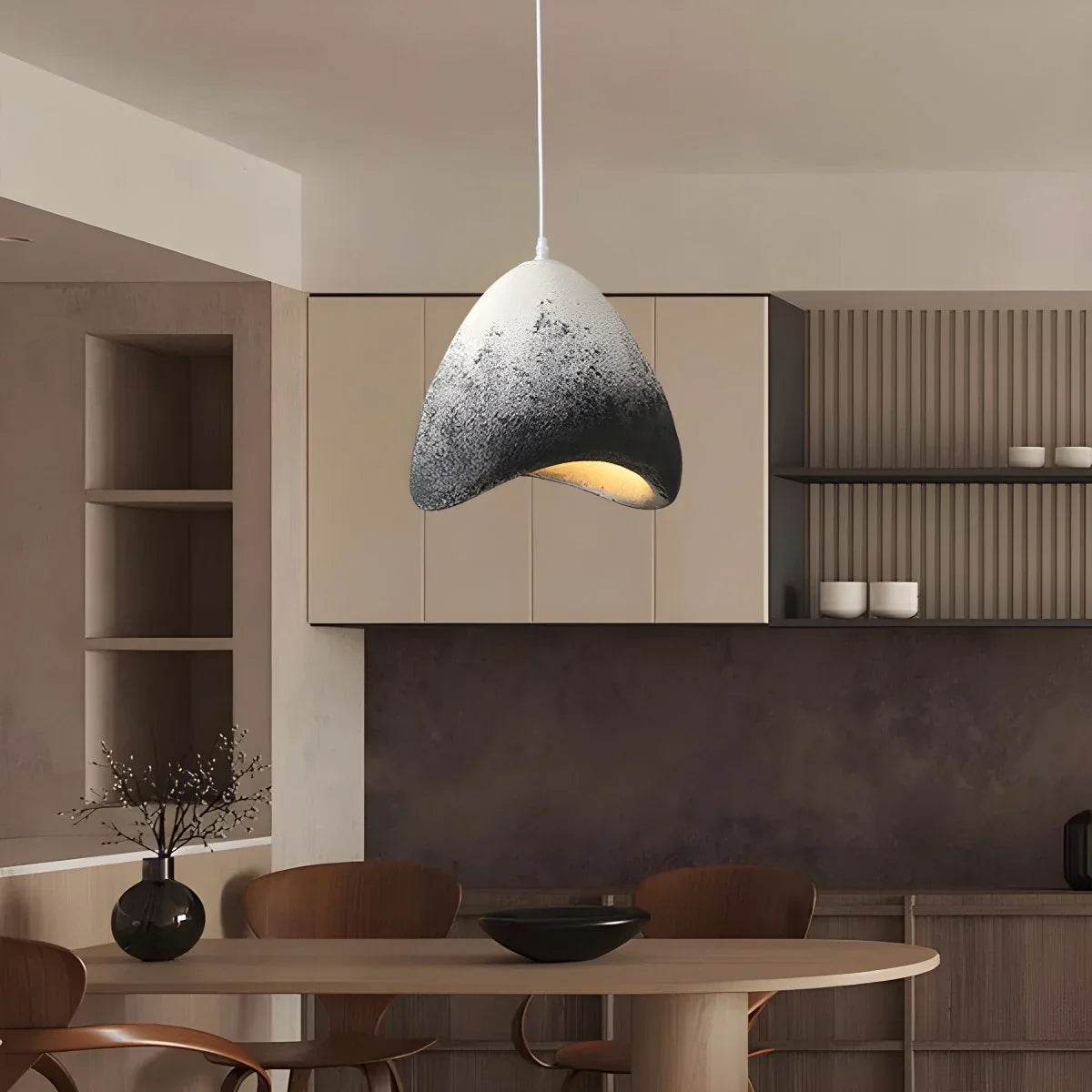 flairel Japanese Style Bird's Nest Shape Pendant Light
