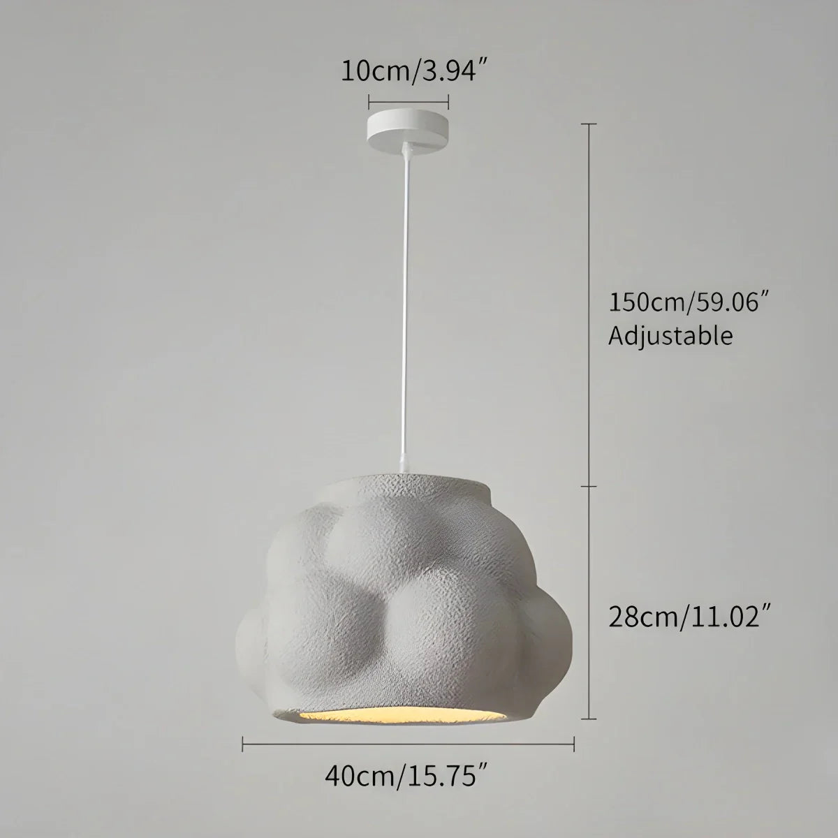 flairel Wabi Sabi Cloud Pendant Light for Living Room