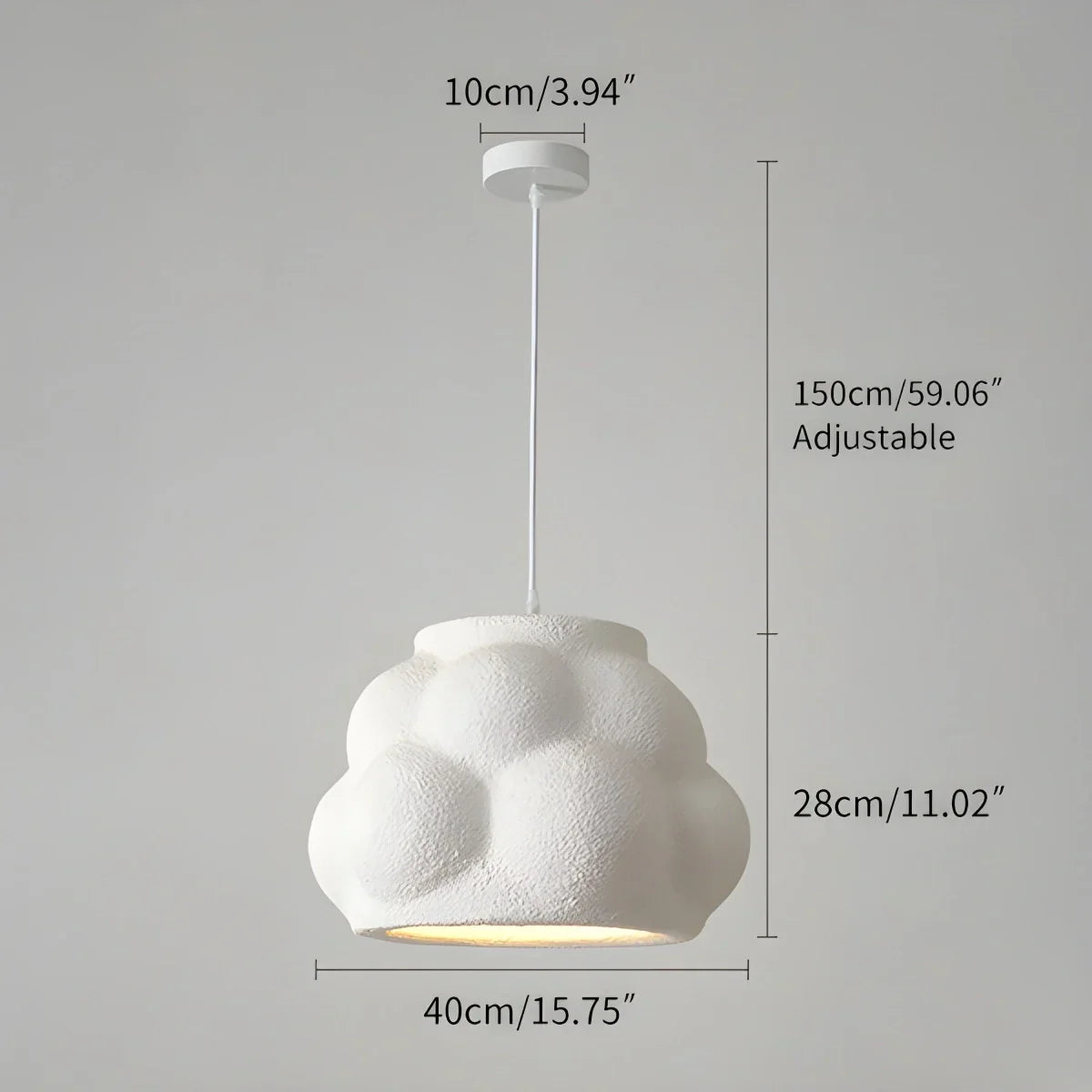 flairel Wabi Sabi Cloud Pendant Light for Living Room