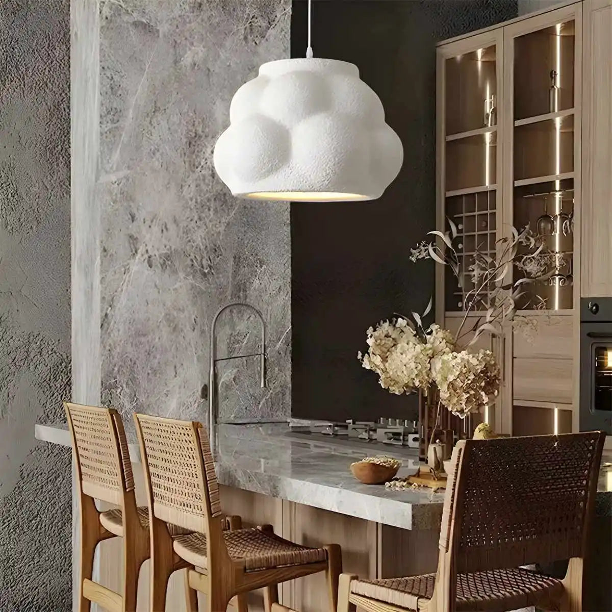flairel Wabi Sabi Cloud Pendant Light for Living Room