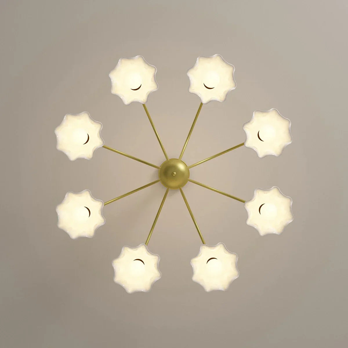 flairel French Pastoral Style Flower Chandelier