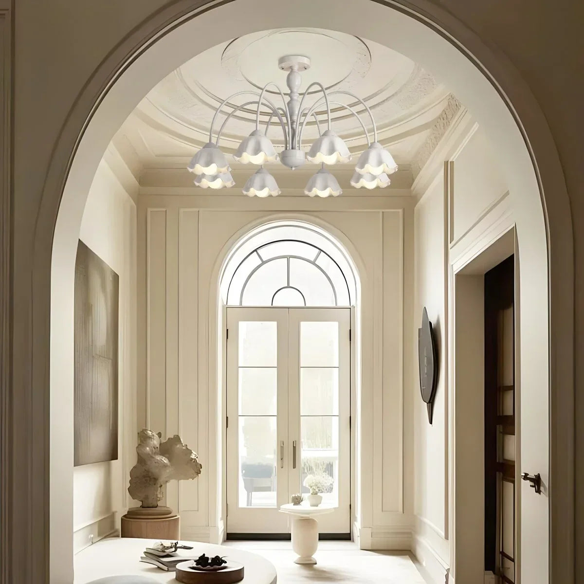flairel French Pastoral Style Flower Chandelier