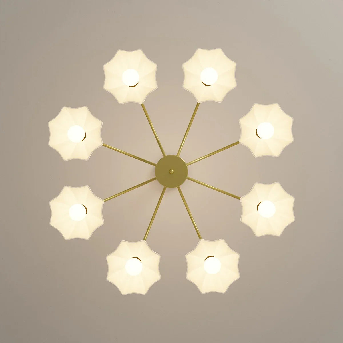 flairel Nordic Modern Light Luxury Flower Chandelier