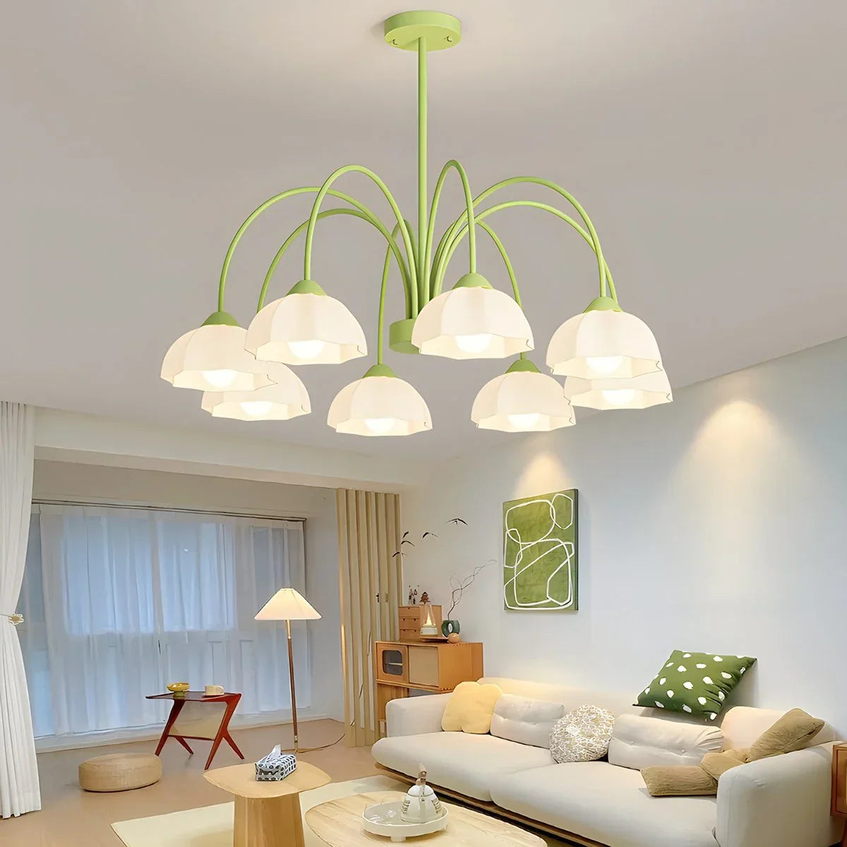flairel Nordic Modern Light Luxury Flower Chandelier