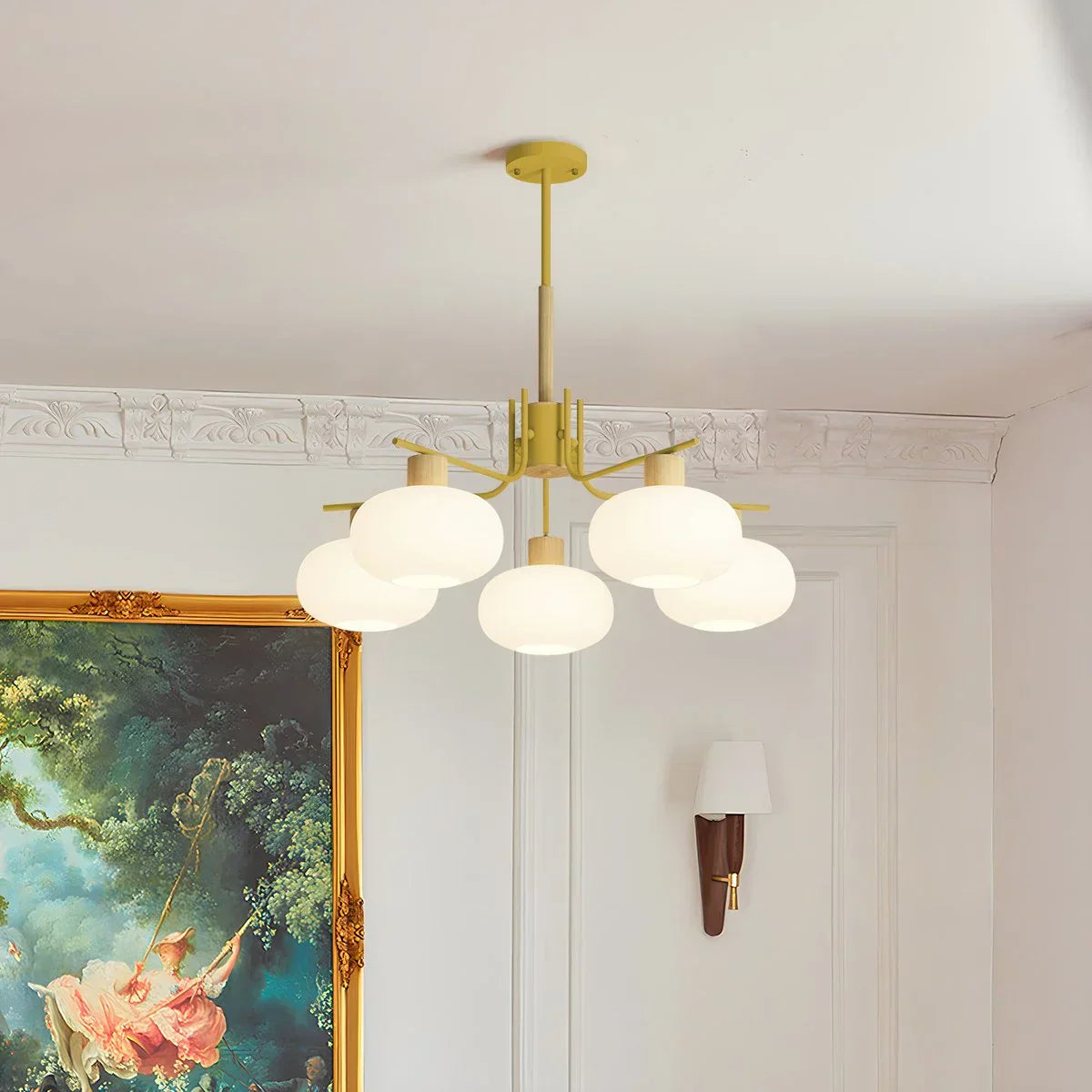 flairel Pastoral American Retro Flower Chandelier