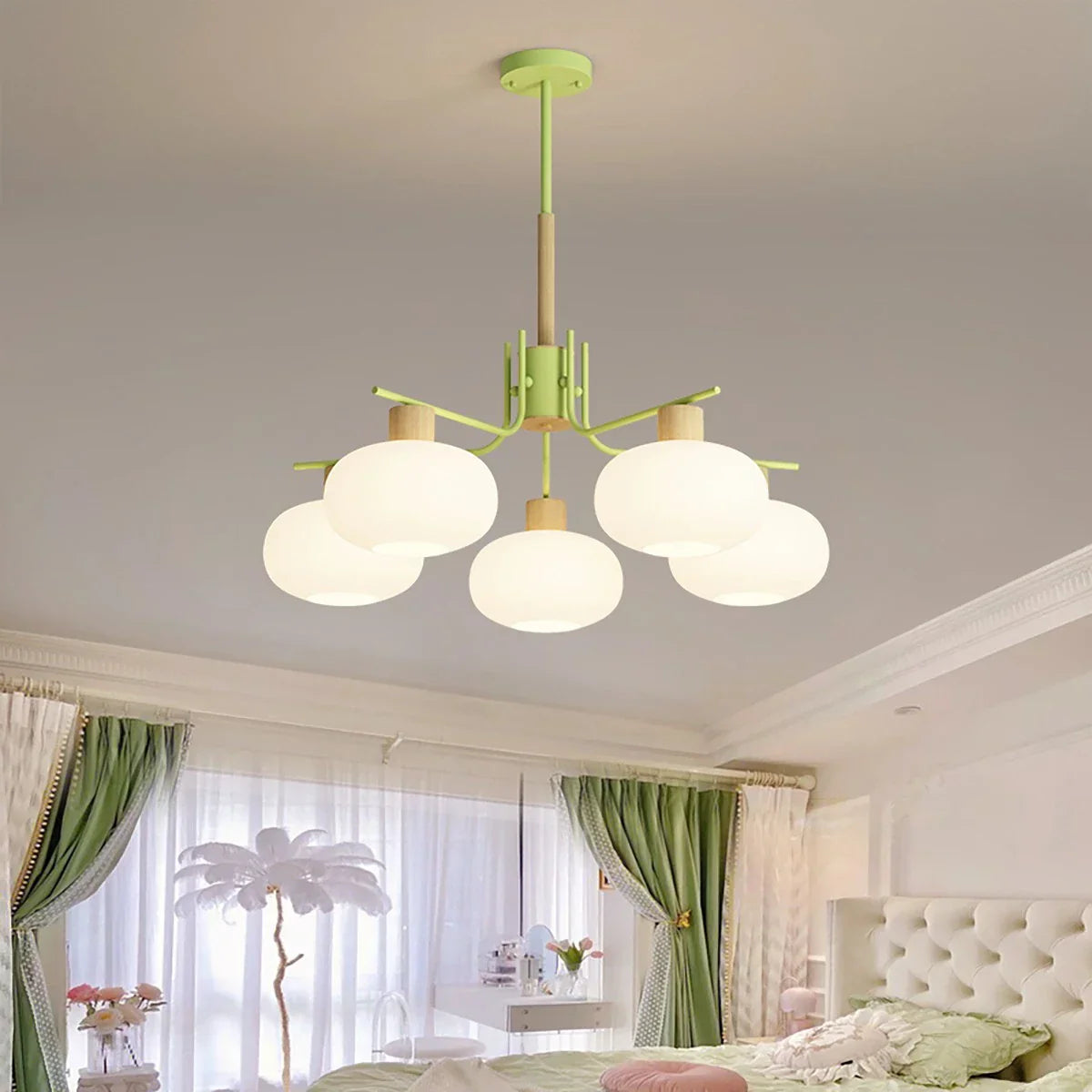 flairel Pastoral American Retro Flower Chandelier