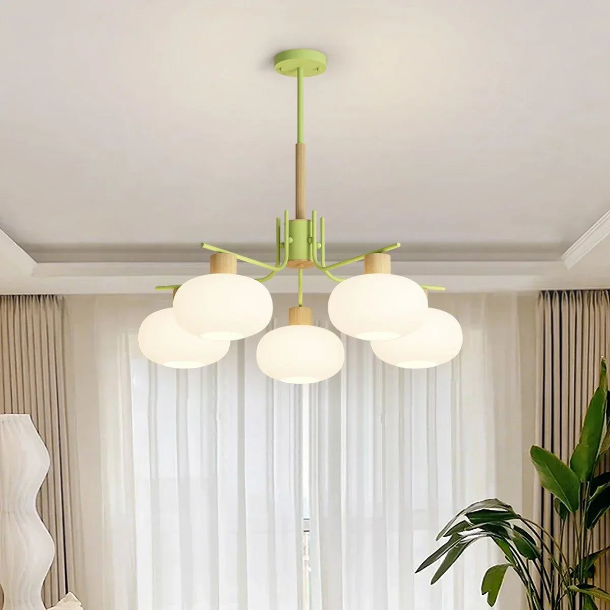 flairel Pastoral American Retro Flower Chandelier
