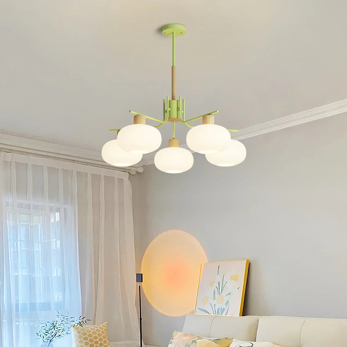 flairel Pastoral American Retro Flower Chandelier