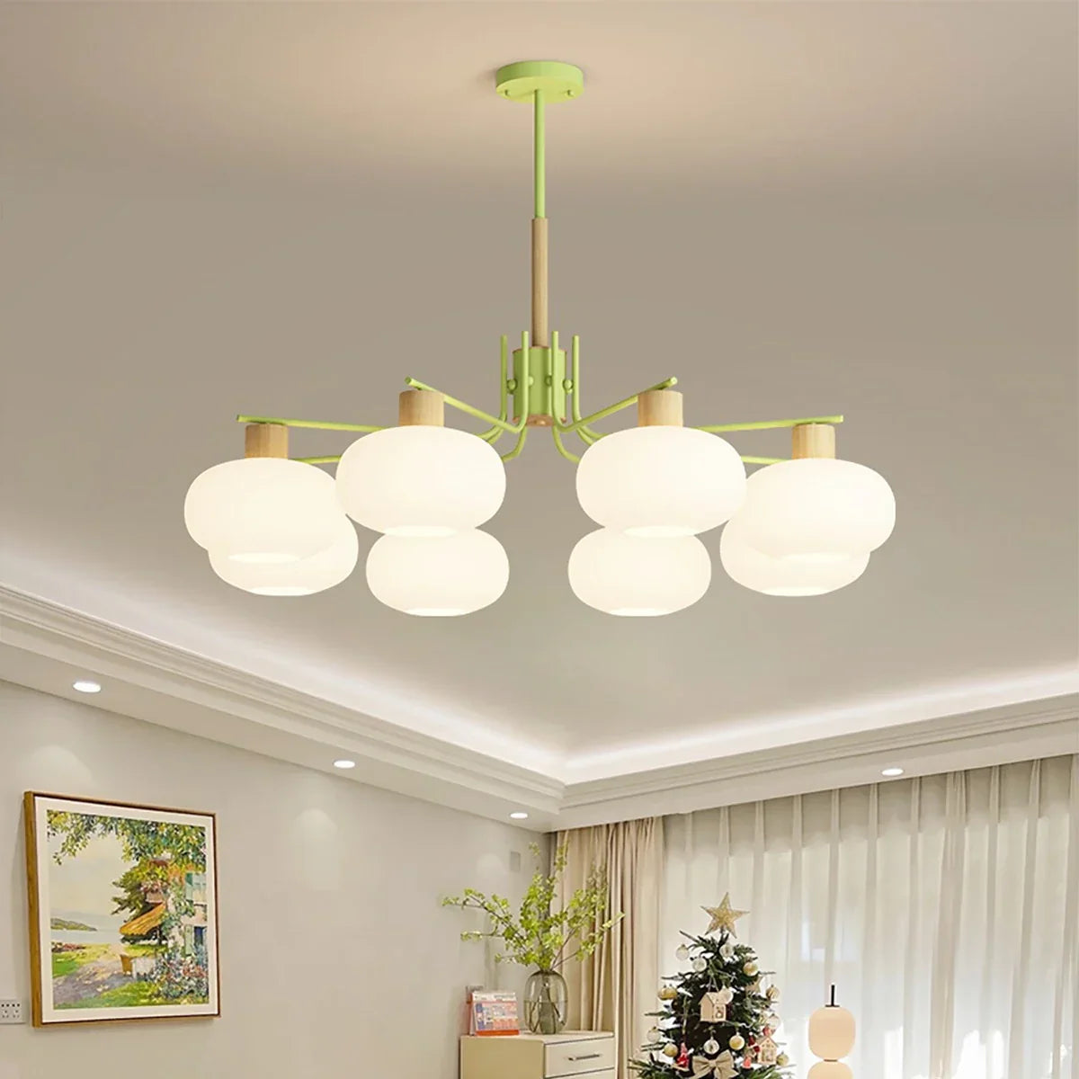 flairel Pastoral American Retro Flower Chandelier