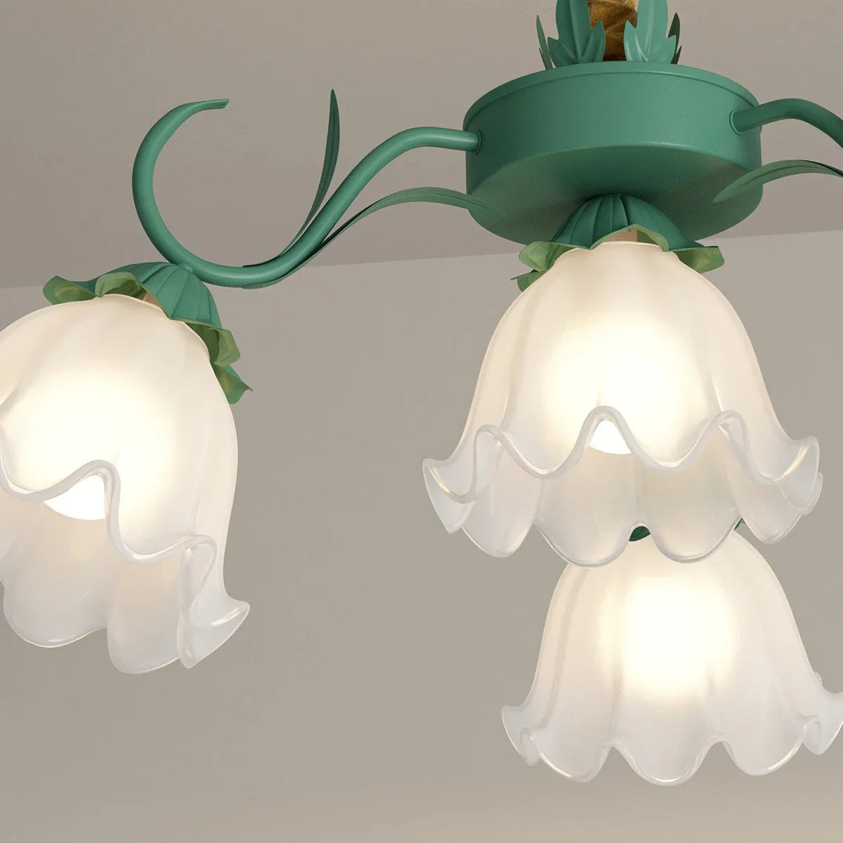 flairel American Retro Pastoral Style Flower Chandelier
