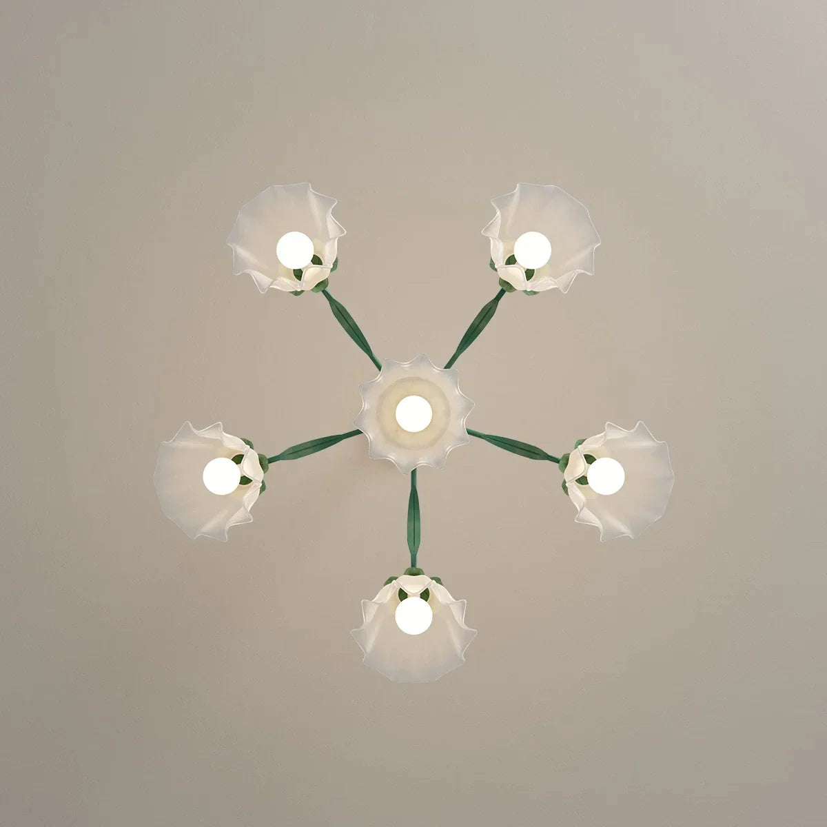 flairel American Retro Pastoral Style Flower Chandelier