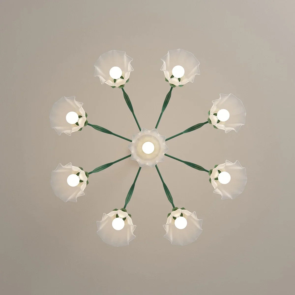 flairel American Retro Pastoral Style Flower Chandelier
