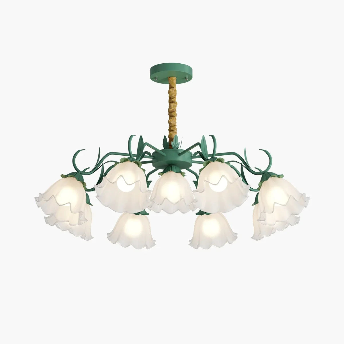 flairel American Retro Pastoral Style Flower Chandelier
