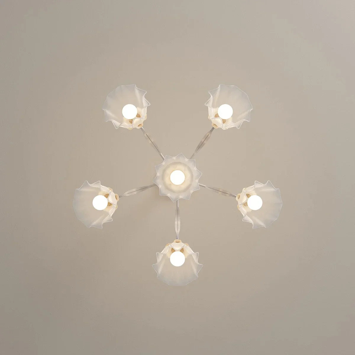 flairel American Retro Pastoral Style Flower Chandelier