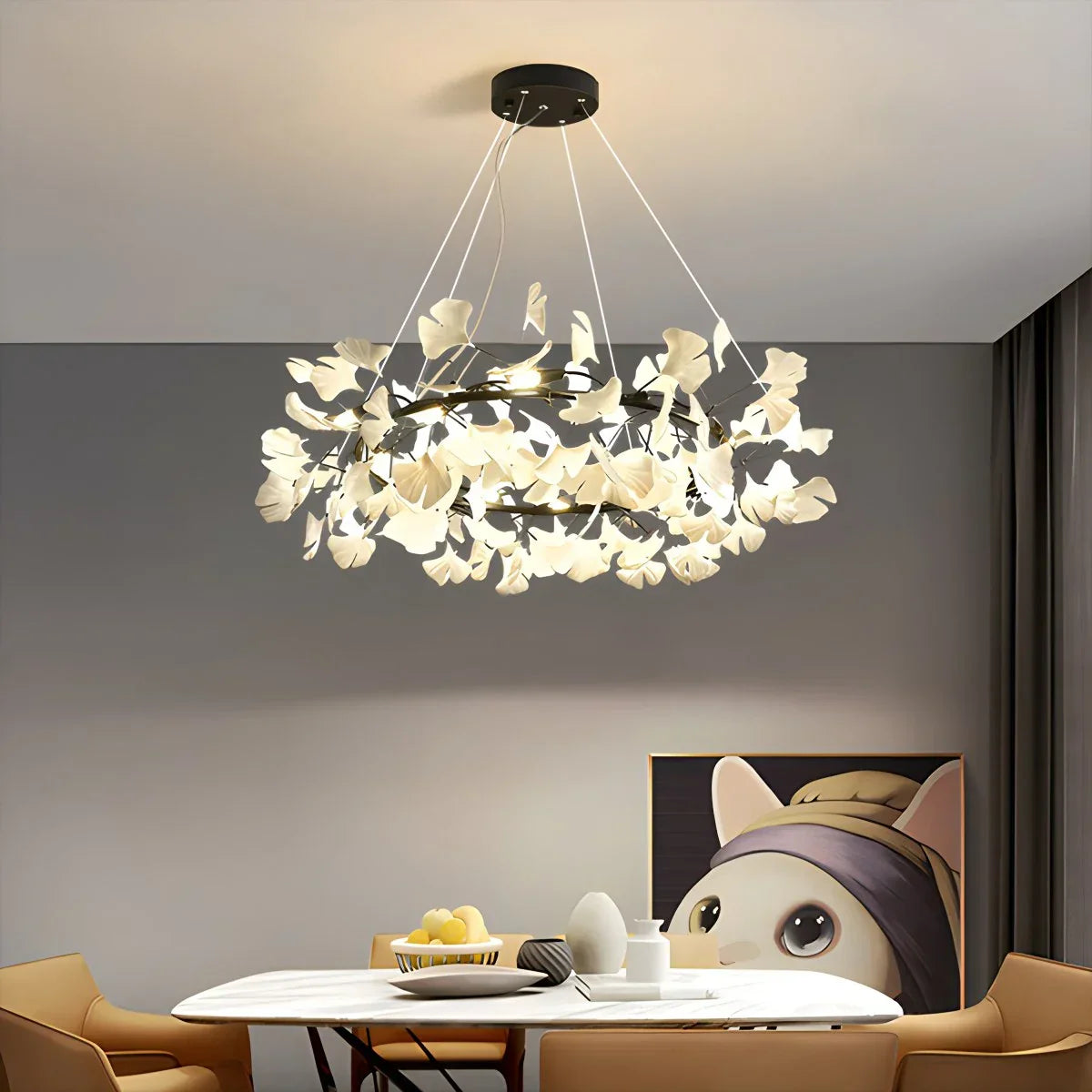 flairel Ginkgo Chandelier-C Hanging Light Fixtures