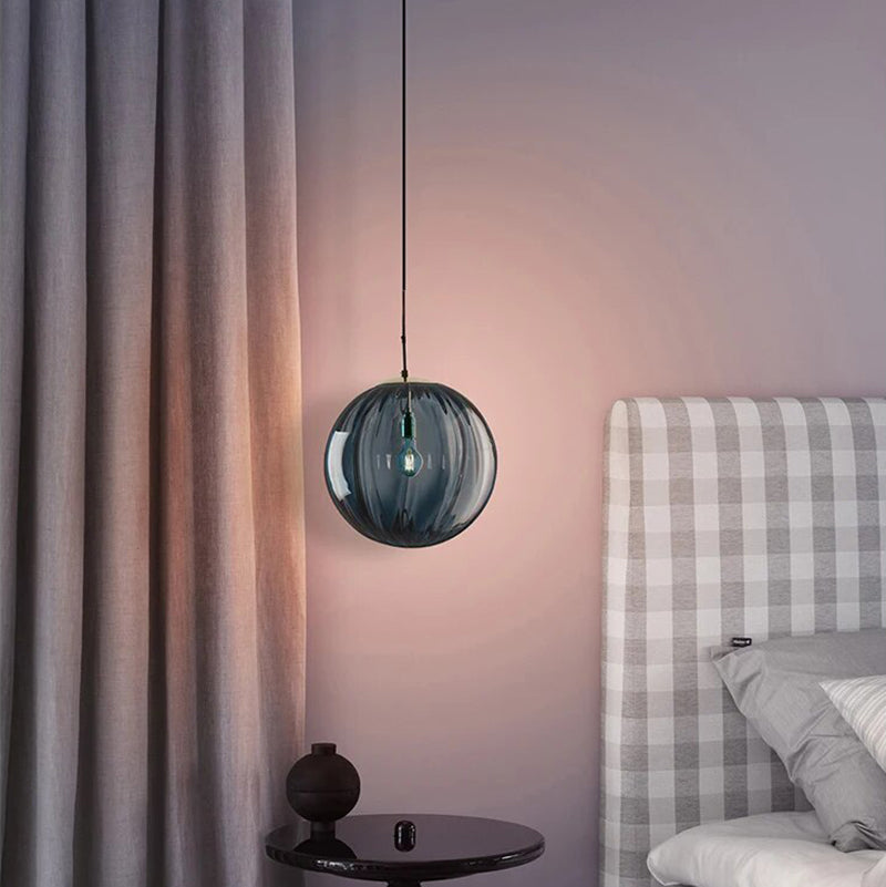 flairel Modern Nordic Water Pattern Glass Ball Pendant Light