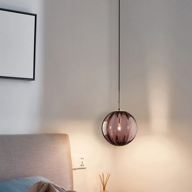 flairel Modern Nordic Water Pattern Glass Ball Pendant Light