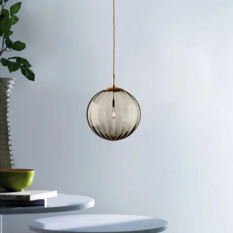flairel Modern Nordic Water Pattern Glass Ball Pendant Light