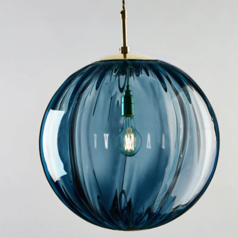flairel Modern Nordic Water Pattern Glass Ball Pendant Light