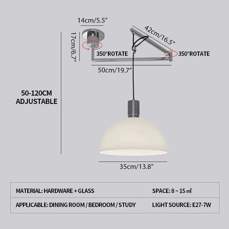 flairel Bauhaus Creative Rocker Glass Pendant Light