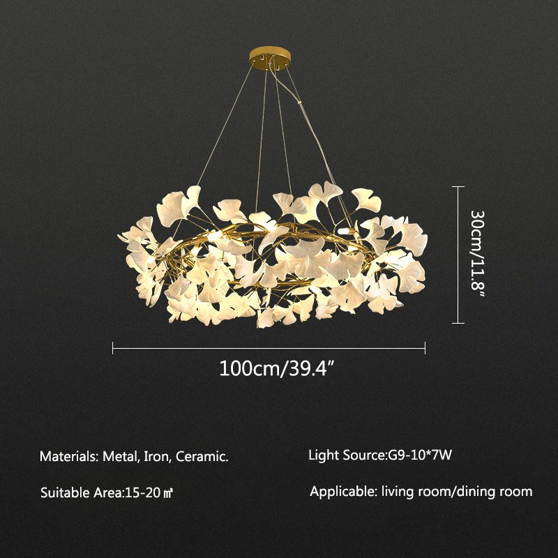 flairel Ginkgo Chandelier-C Hanging Light Fixtures