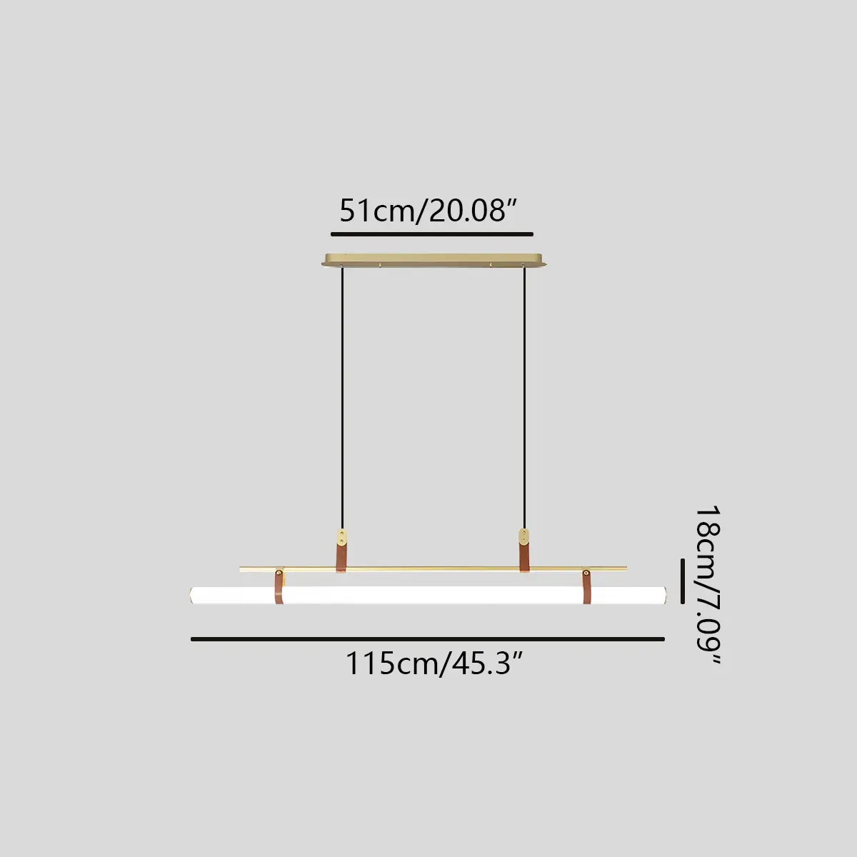 flairel Solin Linear LED Pendant Light for Dining Area