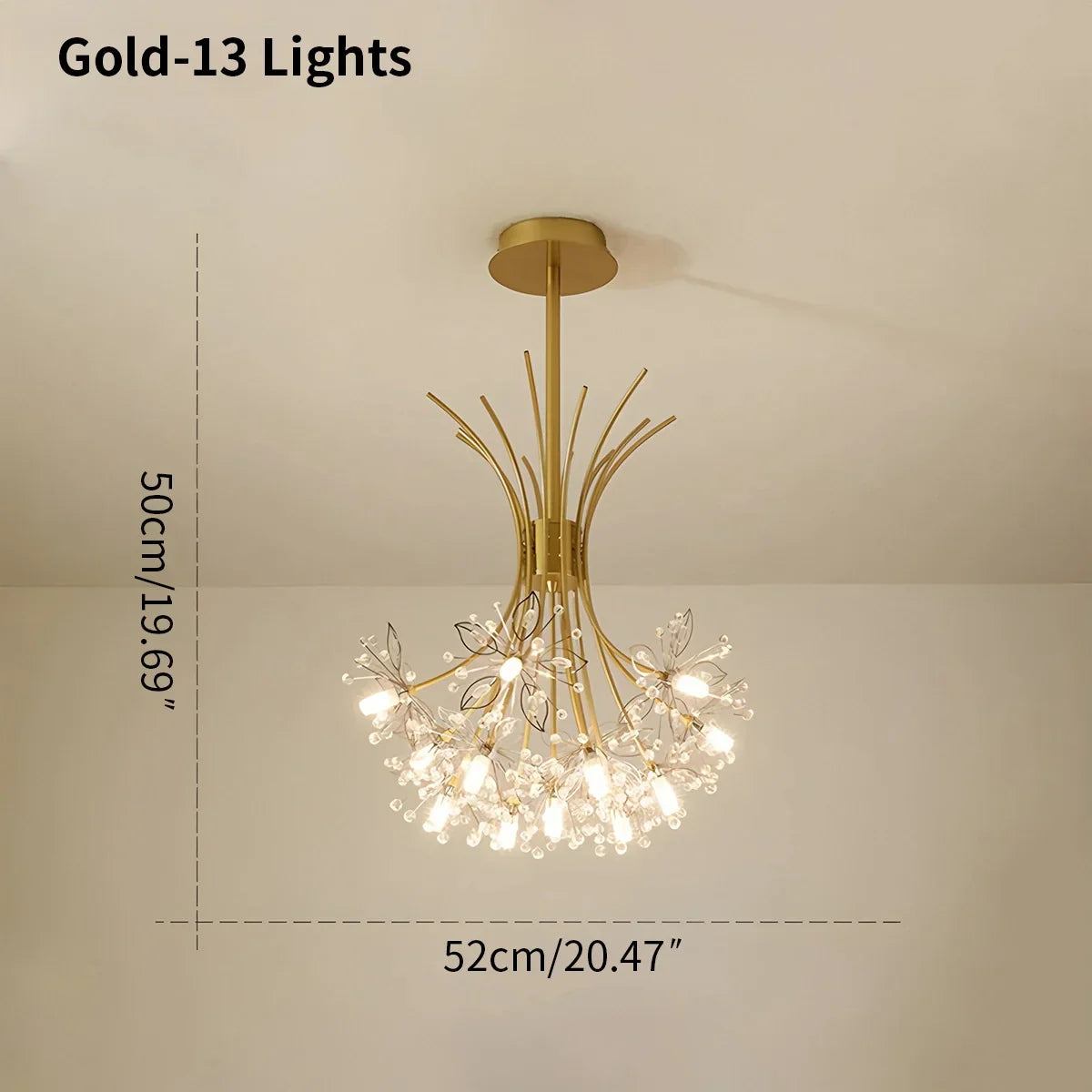 flairel Gypsophila Bouquet Crystal Chandelier