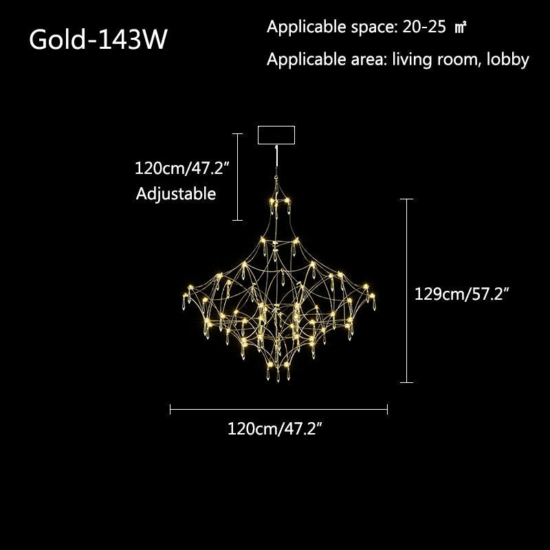 flairel Adjustable Large Creativity Crystal Chandelier