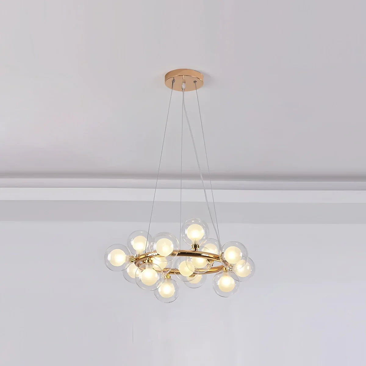 flairel Nur Bubble Glass Chandelier for Living Room