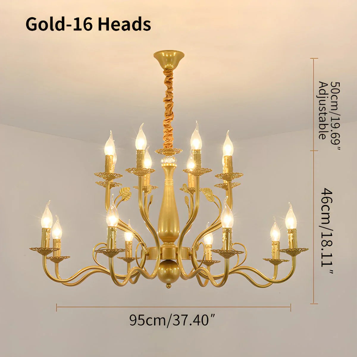 flairel Double Layered Candle Chandelier for Dining Room