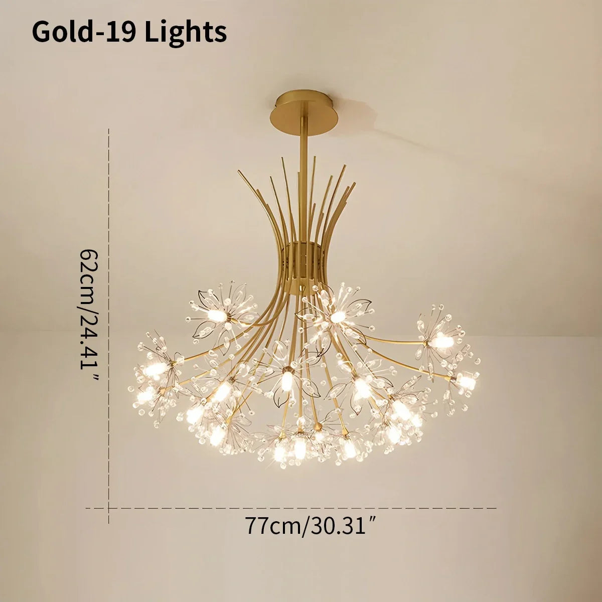 flairel Gypsophila Bouquet Crystal Chandelier