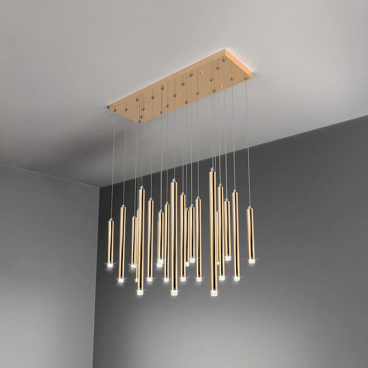 flairel Modern Luxury Large Long Cylindrical Chandelier