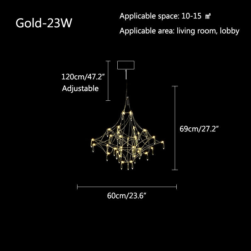 flairel Adjustable Large Creativity Crystal Chandelier