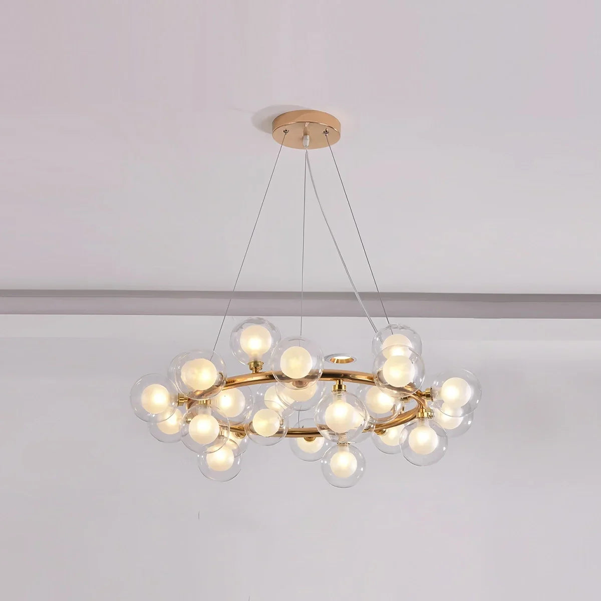 flairel Nur Bubble Glass Chandelier for Living Room