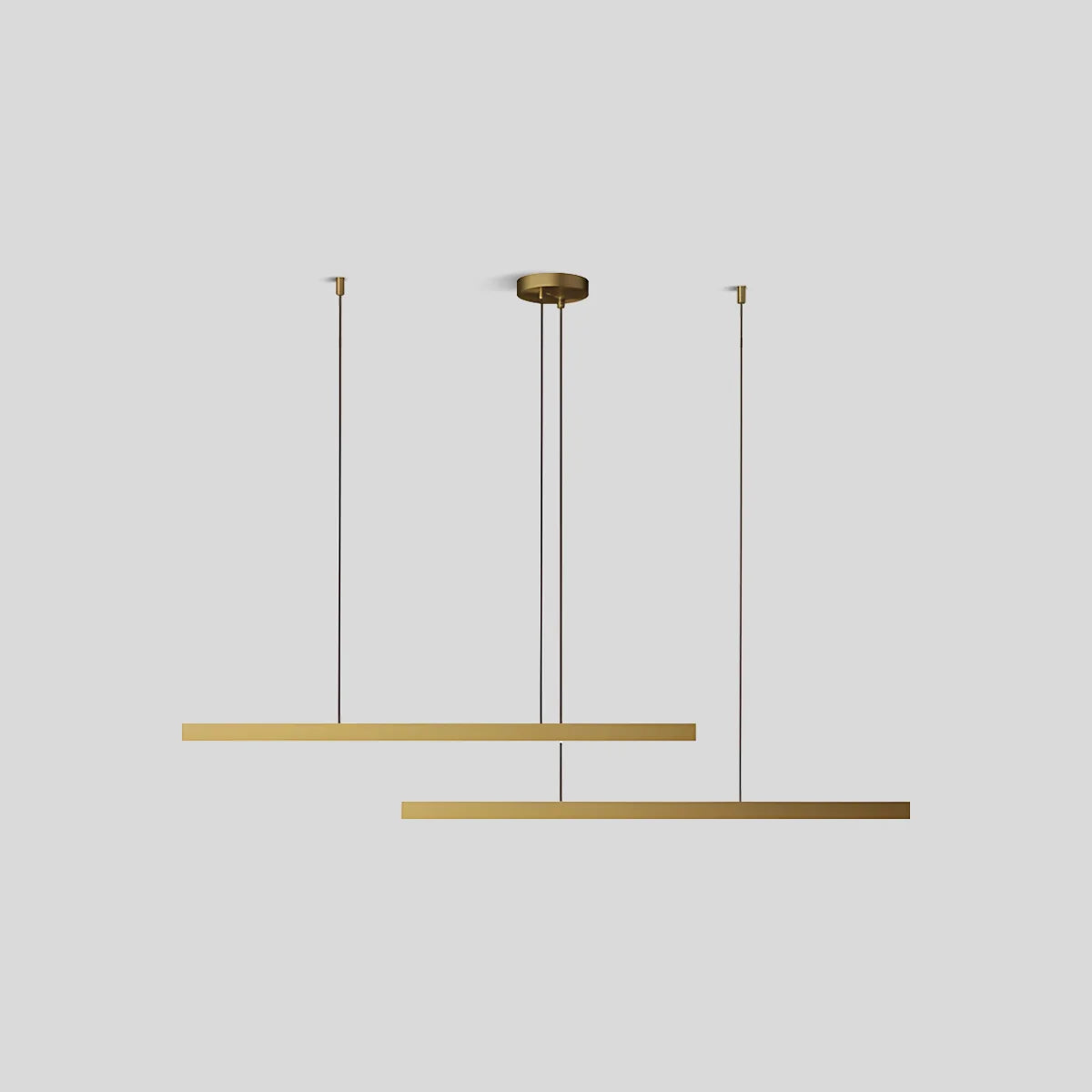 flairel All Copper Minimalist Chandelier for Dining & Living Rooms