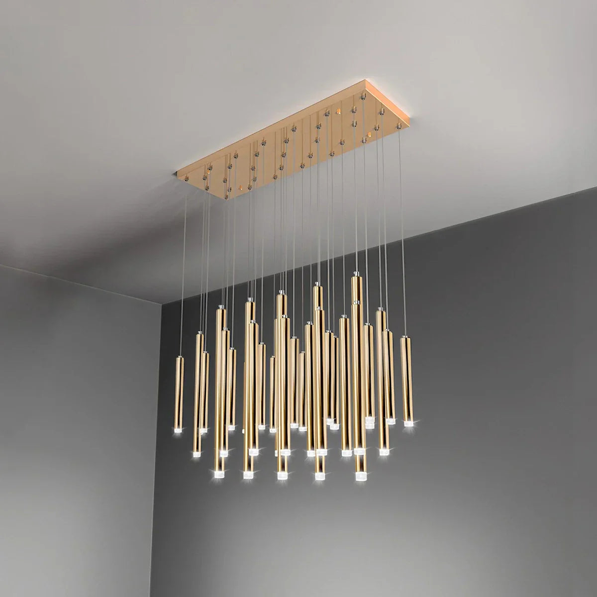 flairel Modern Luxury Large Long Cylindrical Chandelier