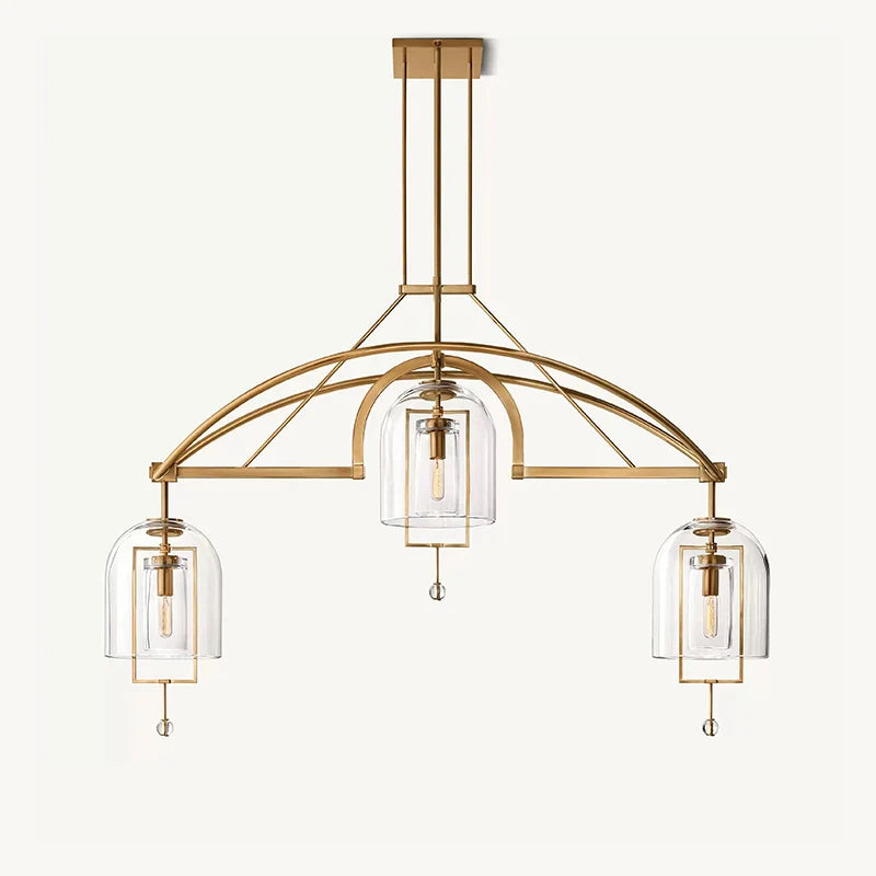 flairel Bell Glass Chandelier for Living Room