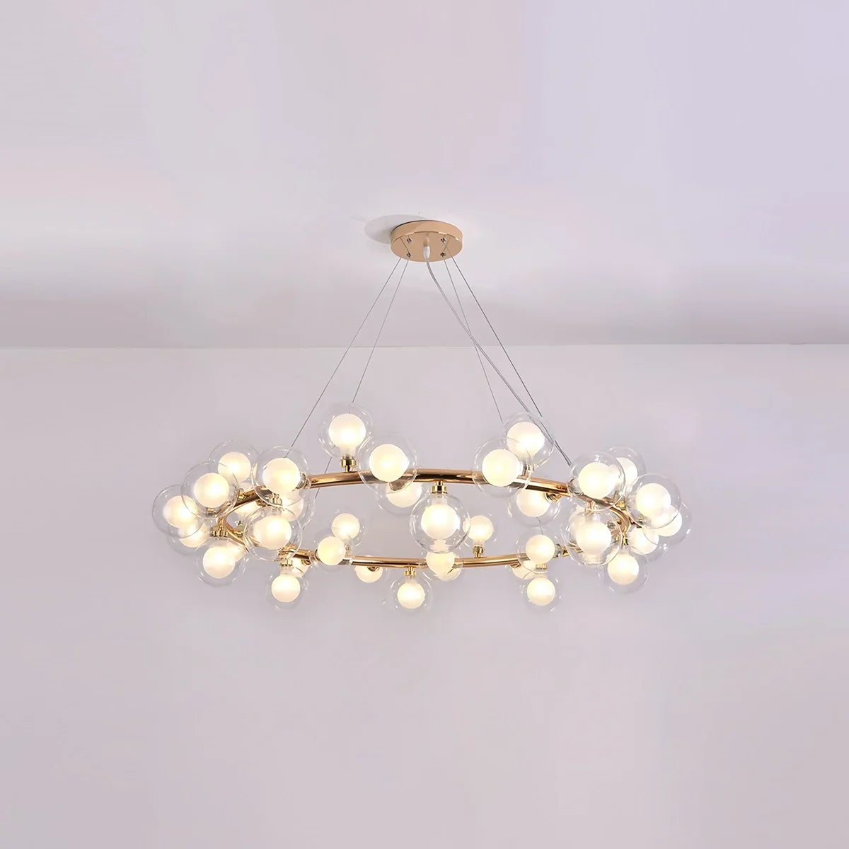 flairel Nur Bubble Glass Chandelier for Living Room