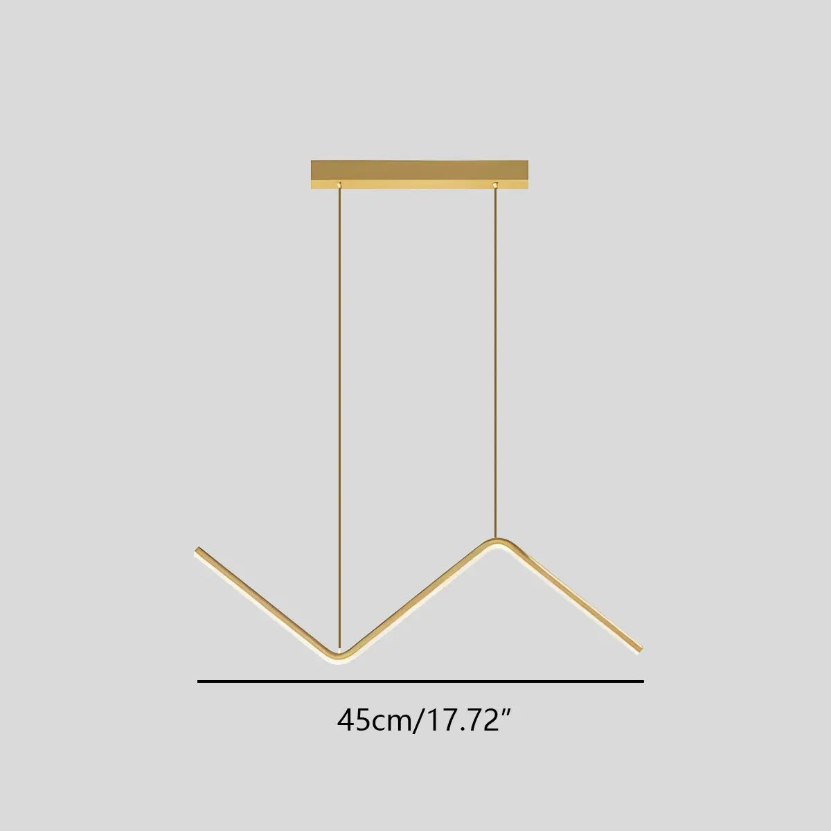 flairel Serena Z-shaped Pendant Light for Dining Room