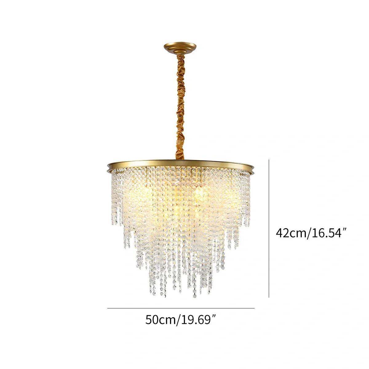 flairel Octagonal Beaded Crystal Chandelier