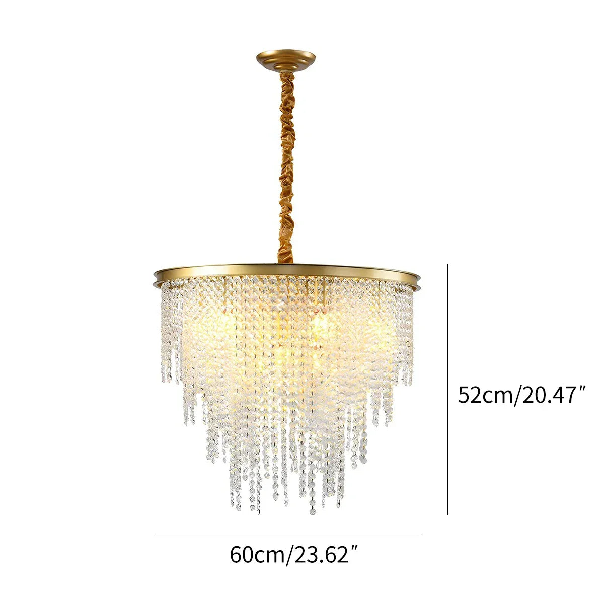 flairel Octagonal Beaded Crystal Chandelier