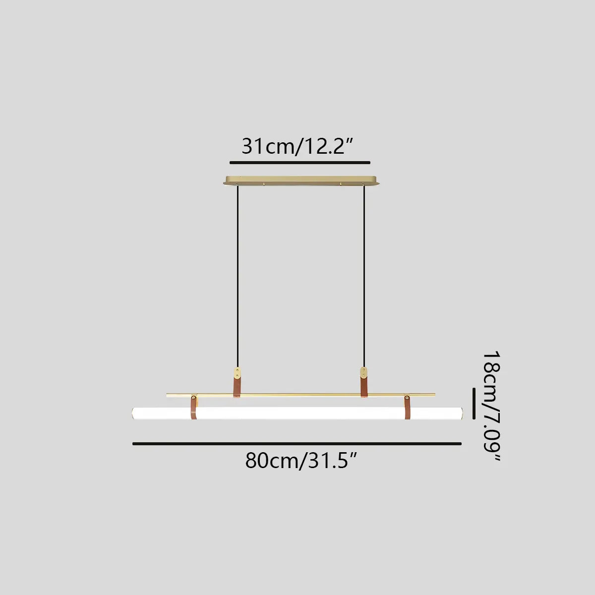flairel Solin Linear LED Pendant Light for Dining Area